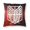 Shingeki No Kyojin Attack On Titan Wings  Square Pillowcase Pillow Cover Cushion Throw Pillow for Home Sofa Living Room