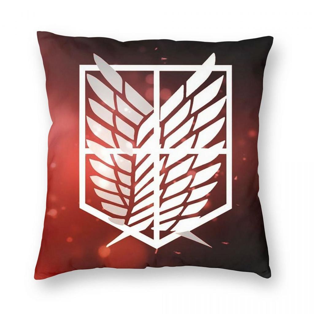 Shingeki No Kyojin Attack On Titan Wings Square Pillowcase Pillow Cover Cushion Throw Pillow for Home Sofa Living Room