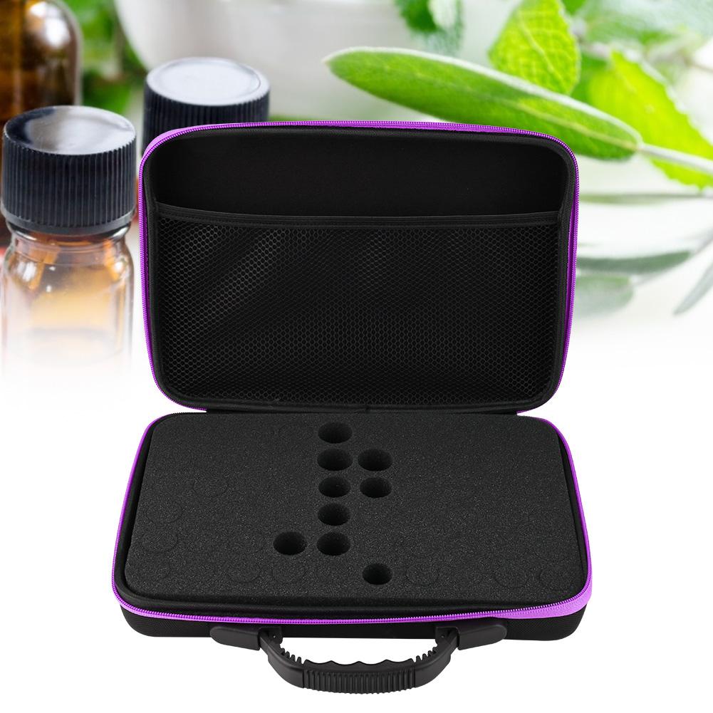 Essential Oil Carrying Case Hard Shell Case,60 Bottles Suitable For Bottles 5ml,15ml  (Purple)