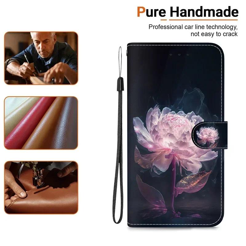 Etui PU X7A Do Honor X7a Etui Portfelowe Do Huawei Honor X 7a x7 Malowane Etui Honor X6a X6 X5 Plus Skórzane Pokrowce Książkowe Coque Muszle
