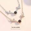 One Deer Necklace for Women: 100 Languages Projection Pendant - New Qixi Festival Gift, Douyin Style