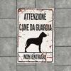 Metal Poster Wall Art Molosser Dog Retro Italian Molossoid for Living Room