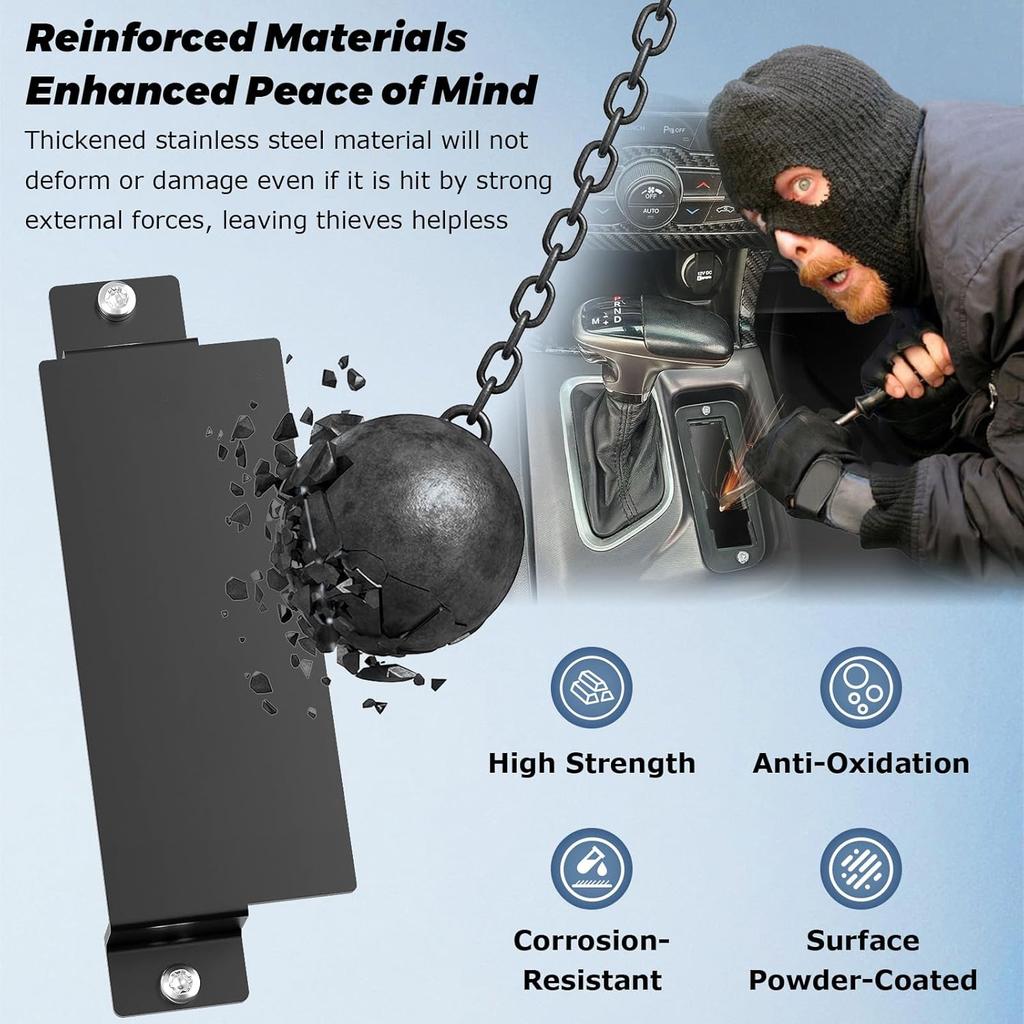 Anti-Theft Steel Neutral Cover Plate, Tamper-Proof Screws Comes With T-20 Tool For Dodge 2015- Challenger SRT Hellcat Redeye,SRT Hellcat, Scatpack