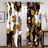 European Modern Black Gold Leopard Print Series Sunshade Curtains Deluxe Living Room Bedroom Home Decoration Thin Custom Curtain