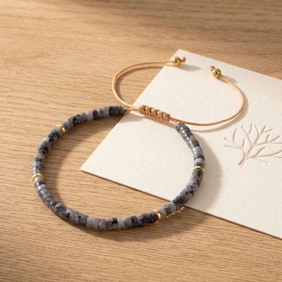 Women Bracelet Adjustable Length Natural Stone Beads Bracelet Bohemia Style Stackable Bracelet Versatile Jewelry Accessory