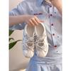Inner height increase 5cm silver ballet style moral training shoes women's 2025 new Korean versatile casual Mary Jane single shoes