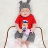 3Pcs Reborn Baby Dolls Boy Clothes 11 Inch Bear Outfit Accessories Sets Fit 11" Newborn Dolls Clothes Decorations