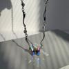 Butterfly Pendant Necklace For Women Men Titanium Alloy Choker Summer