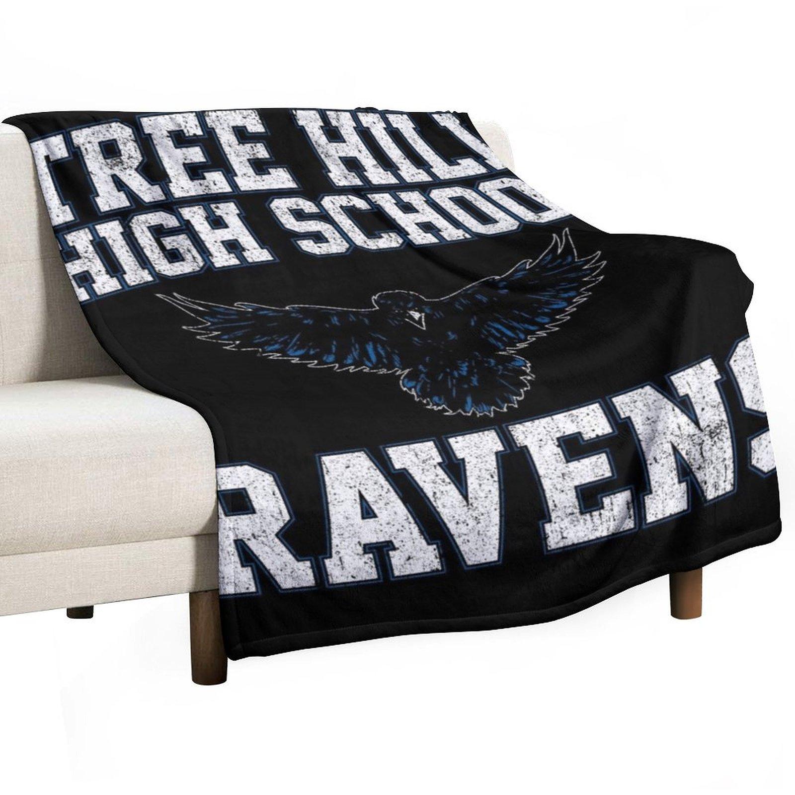 Tree Hill High Ravens Throw Blanket Quilt anime halloween Luxury St Blankets 30x40in