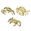 Brass Crabs Statues Figurines Retro Animal Statue Figurines Sculptures Tabletop Centerpieces Home Decors Collectibles