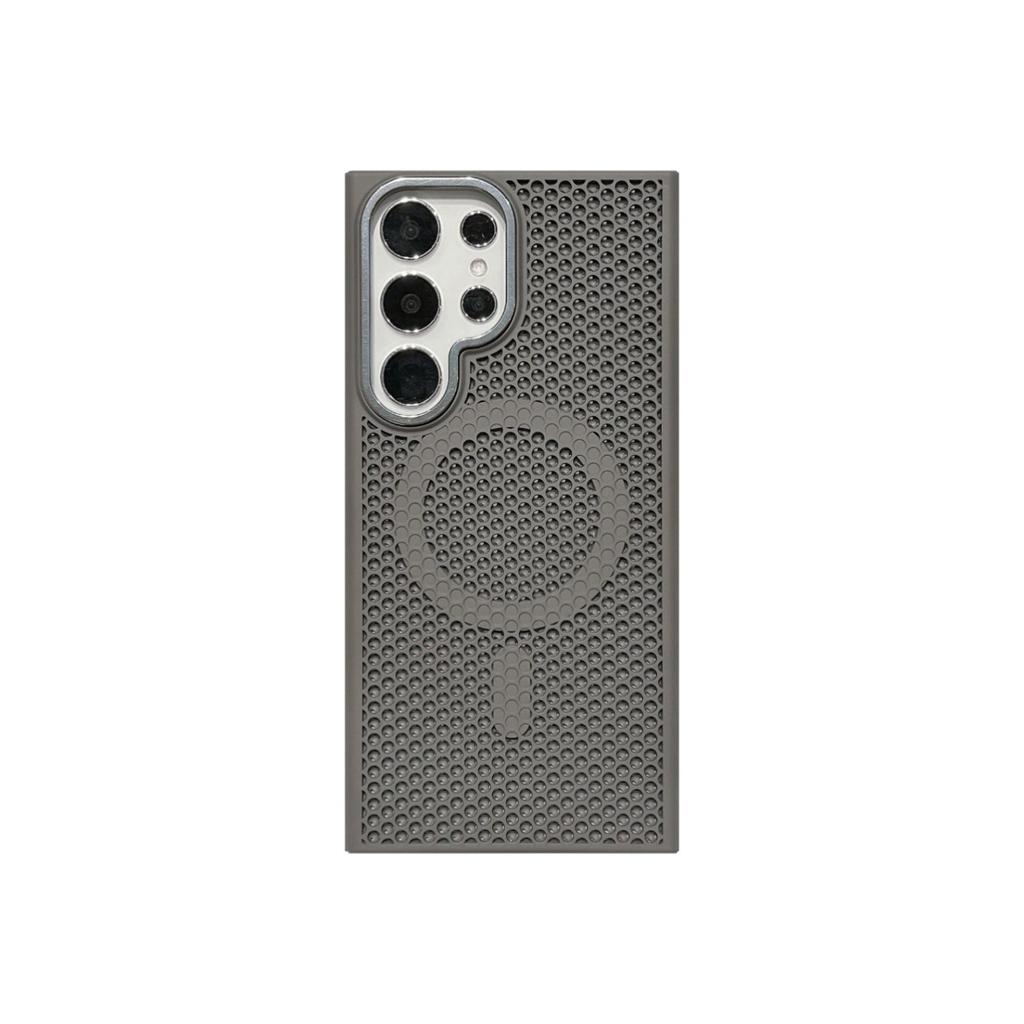Thermal Cellular Mesh Case Is Suitable for Samsung S25 Ultra Magnetic Phone Case S24Plus Skin Feeling Breathable S23 Anti Fall