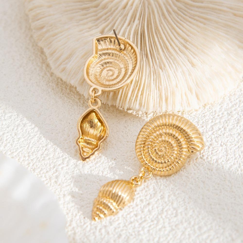 Conch Shell Drop Earrings Scallop Starfish Pendant Earrings Charms Starfish Stud Earrings  Vacation