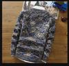 2024 Winter Men's Thick Knit Sweater, Round Neck, Long Sleeve Trendy Jacket
