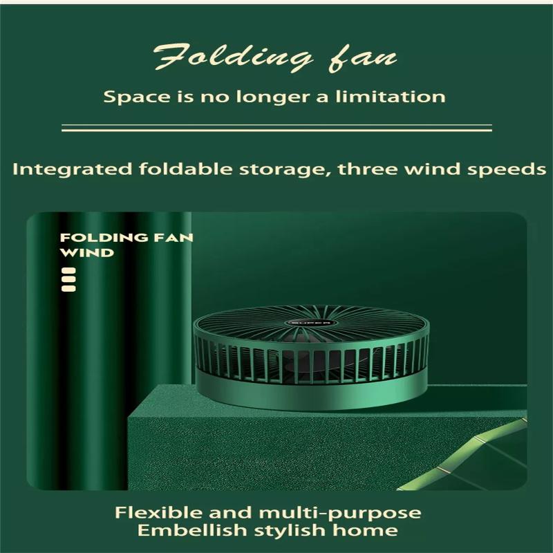 Handheld Mini Fan Usb Charging 3-speed Adjustable Telescopic Folding 2000mah Large Capacity Battery