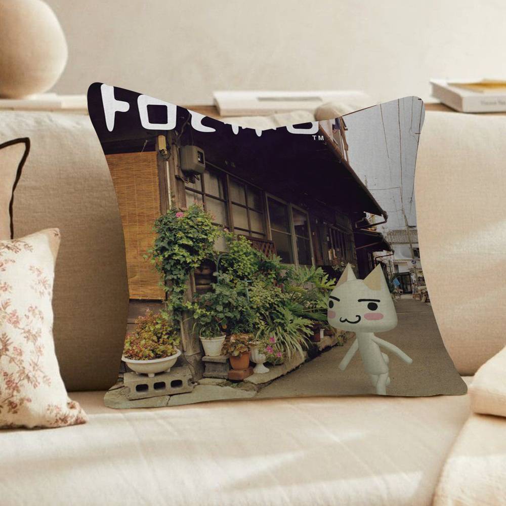 

Inoue Toro CUTE Cat Personalized Pillow Dust Cover Bedroom Kids Party Decoration Pillowcase Birthday Children Gift 30x30 cm