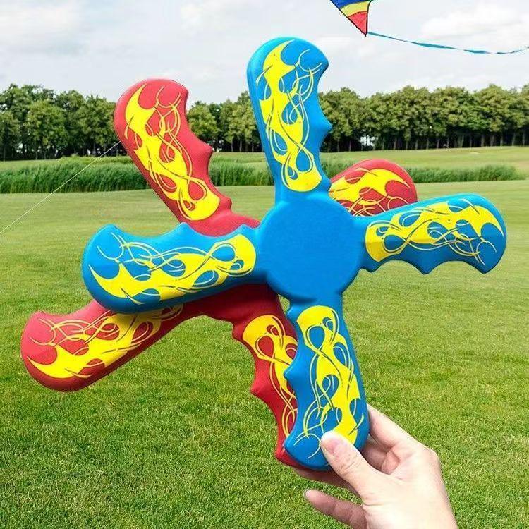 

Четырехлистный бумеранг: Детский игрушечный фрисби из пенопласта для занятий спортом на открытом воздухе синий