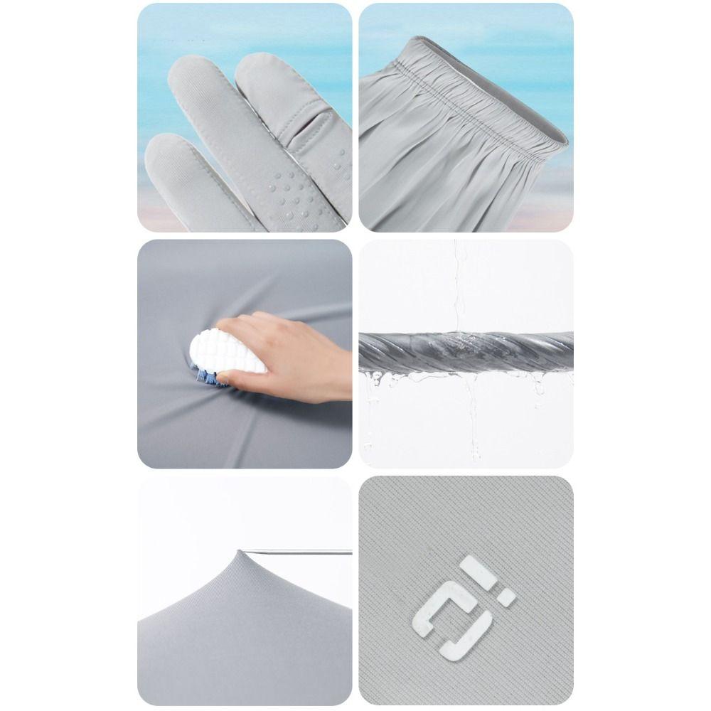 Flip-finger Ice Silk Sleeves Gloves UV Insulation Cycling Gloves Cute Sunscreen Sleeve  Summer