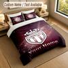 Bedding Set 1 Duvet Cover 2 Pillowcases Monaco FC Print Soft Bed Linen Bedroom Decor