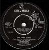 7inch Record SHADOWS - War Lord DB7769 Columbia 1965 UK Pop Used
