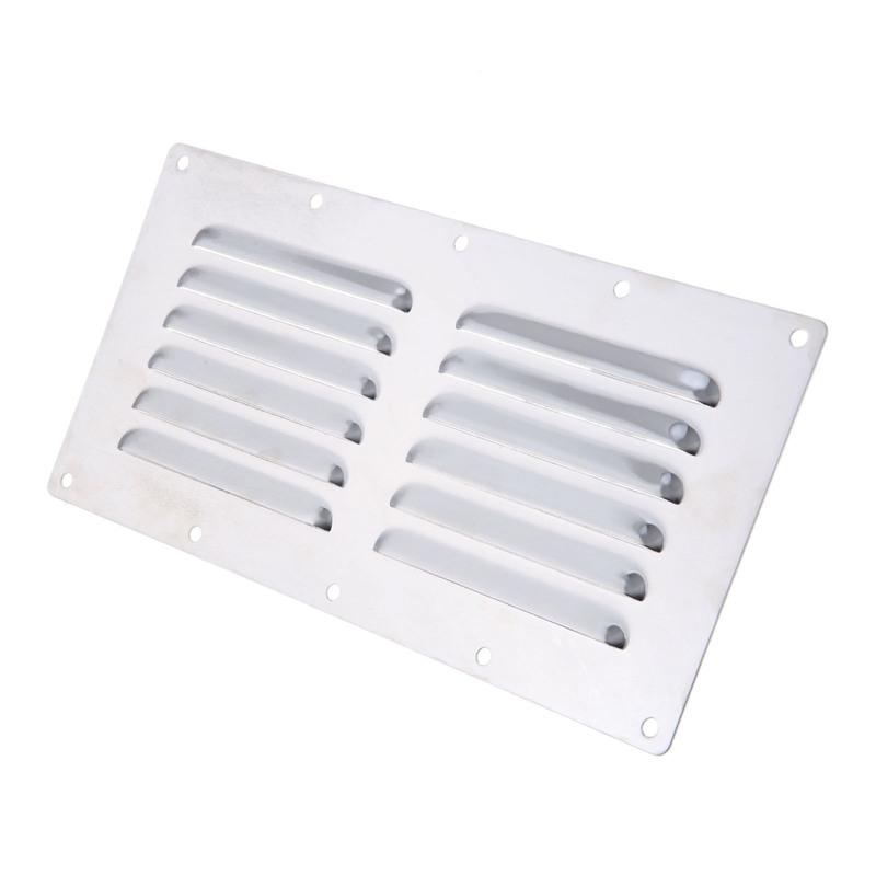 Boats Stainless Steel Vertical Rectangular Louvered Vent Cover 230mm*115mm Marine Square Air Vent Grille Metal Wall Ventilation