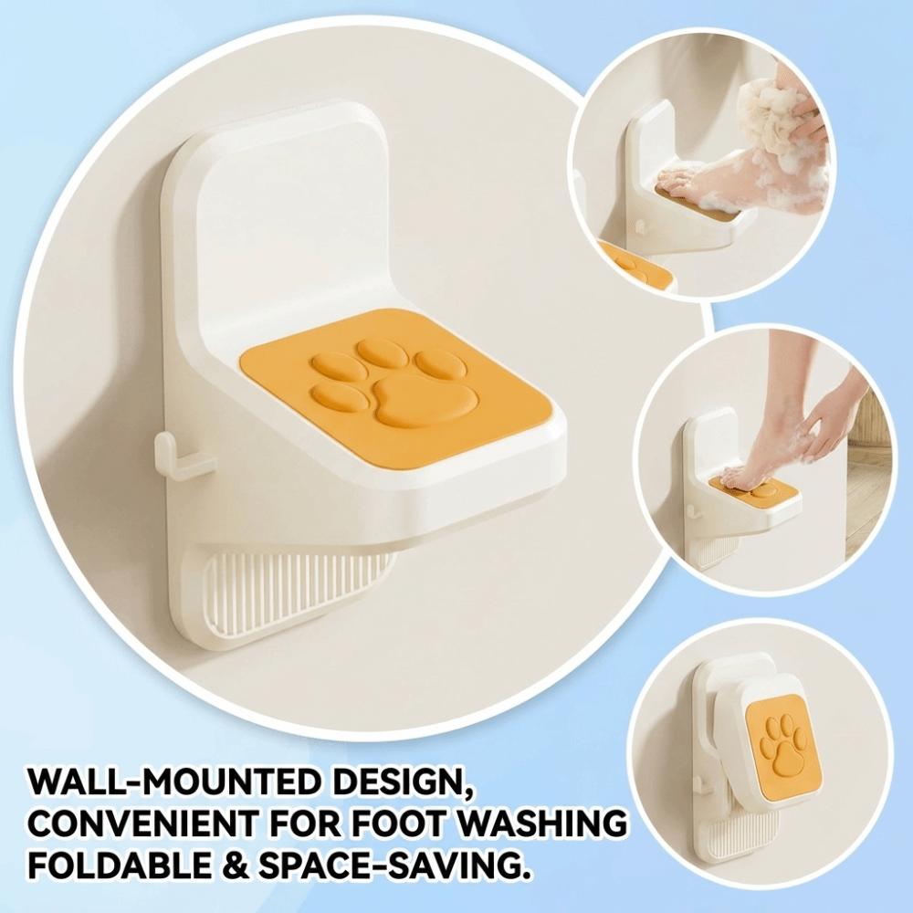 Self-Adhesive Foot Stool Slip-Resistant Shower Foot Pedal Holder Shower Foot Rest  Personal Care