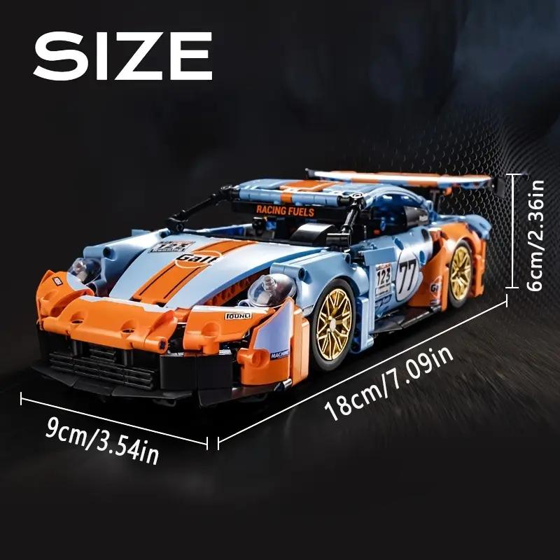 1243-Piece Blue Supercar Model Set - Easy To Assemble, Quick Assembly Racing Car Model, Racing Building Block Model, Gift for Car Enthusiasts 2026