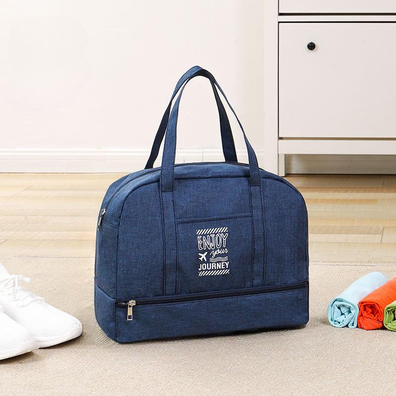 Women's Large Capacity Travel Bag Fitness Yoga Handbag Wet and Dry Wide Shoulder Strap Outdoor Tote Bag