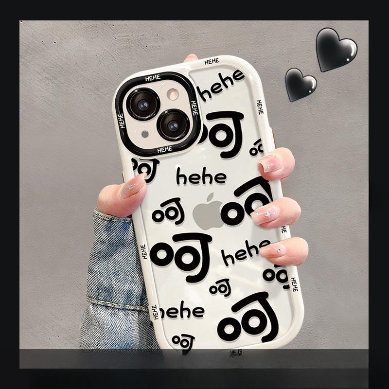 

Подходит для чехла для мобильного телефона Apple 14promax IPhone 13 Прозрачный Креативный 11/12 Хахаха Подставка 7plus iPhone SE (2nd Generation)