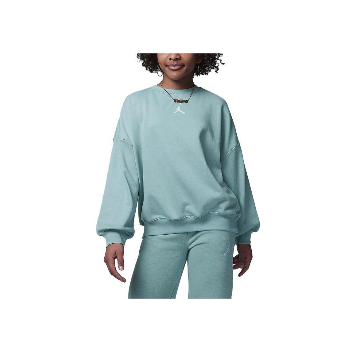 

Jordan Jumpman Icon Play Solid Logo Круглый вырез свитер-пуловер Детская толстовка Mineral FV2580-379 M