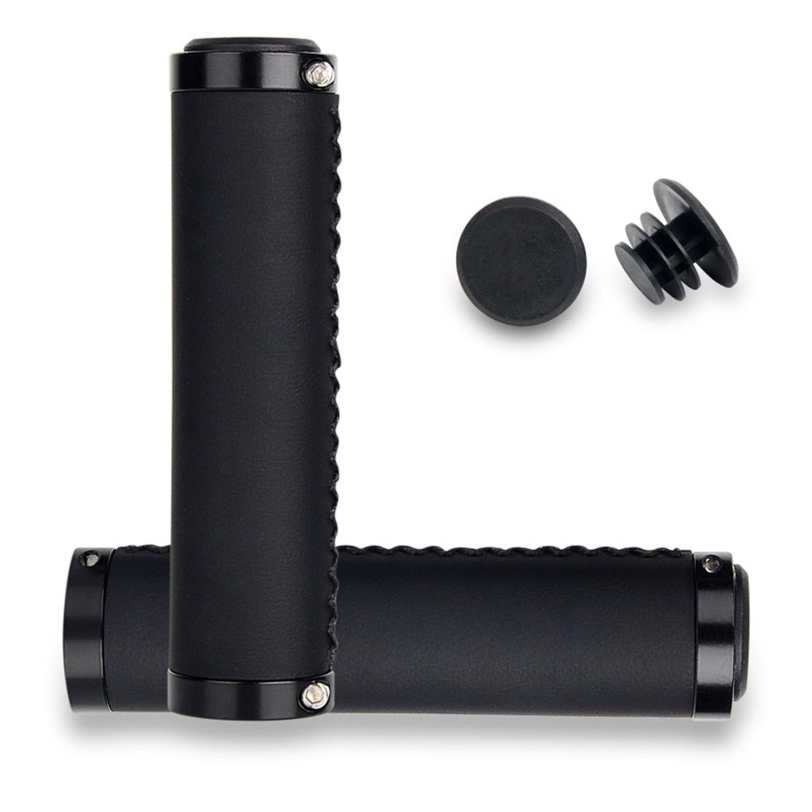 

Antislip Bicycles Handlebars Grip Bikes Handle Locking Shockproofs Cover Mountain Bikes Grip with End Plugs for Cyclings 1