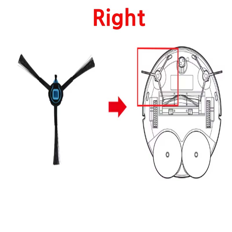 LG Electronics Genuine Brush Parts Code Zero Robo King AI All-in-One(Left&Right BULK )
