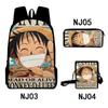 ONE PIECE Student School Bag Luffy Cartoon School Bag Boys Pencil Bag Voyage King Explosion