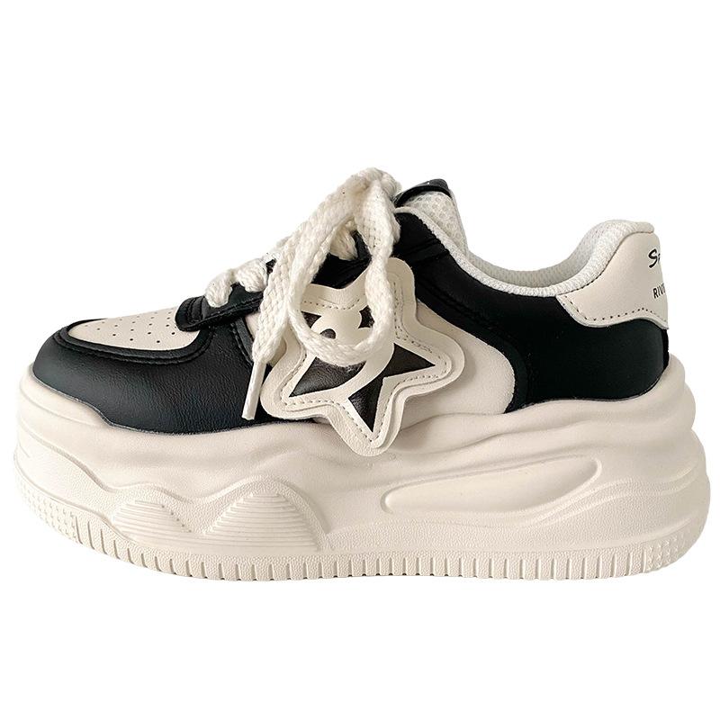 

XY-A197 latex insole/thick sole heightening board shoes women s shoes 2025 new muffin sole white shoes casual shoes 40