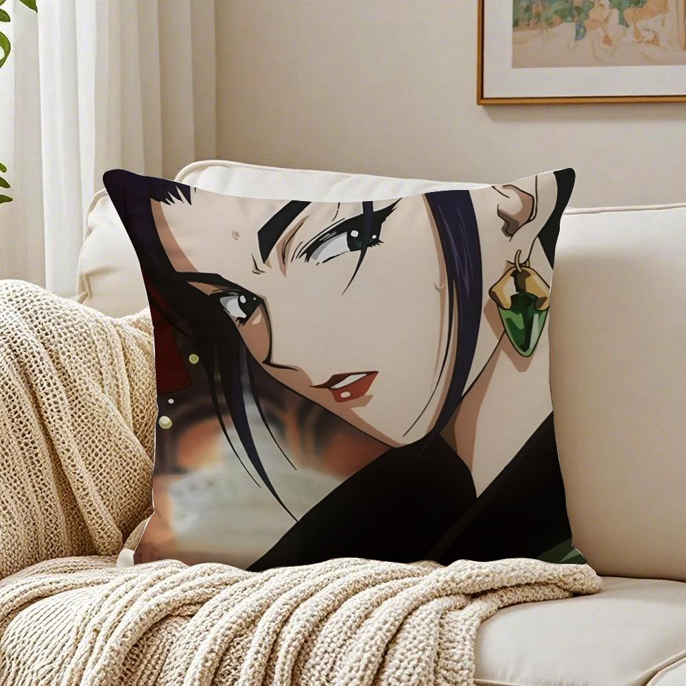Cool Classic Japanese Anime CCowboy Bebop Cushion Cover Pillowcase Antidustmite living Room Sofa Decor Cushion Room