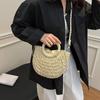 Borsa da spiaggia estiva in paglia intrecciata a mano Borsa a mano da donna Borsa a tracolla a cesto alla moda Casual Grande capacità Rattan Tote Bags