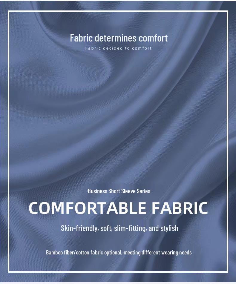 Men's 2024 Summer Thin Pure Cotton Short Sleeve Business Shirt