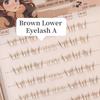 Brown Individual Fake Eyelashes Comic Eye Self Adhesive False Eyelashes  Make Up