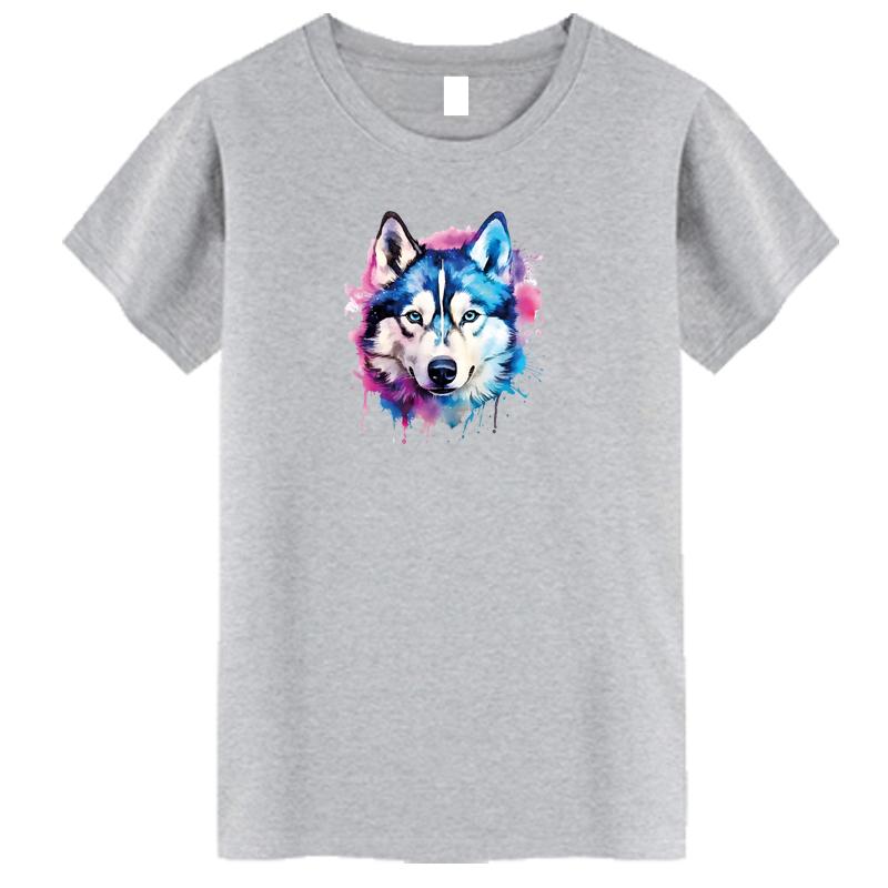 Winter Wolf Patch Decals Animal Jeans Fashion Diy Accessory Sticker Heat Press Appliqued Stripes Patches For Clothing Vinyl