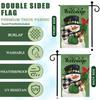Christmas Snowman Garden Flag 12x18 Inch Double Sided for Courtyard Outdoor Welcome Flag Decoration (Excluding Flagpole)