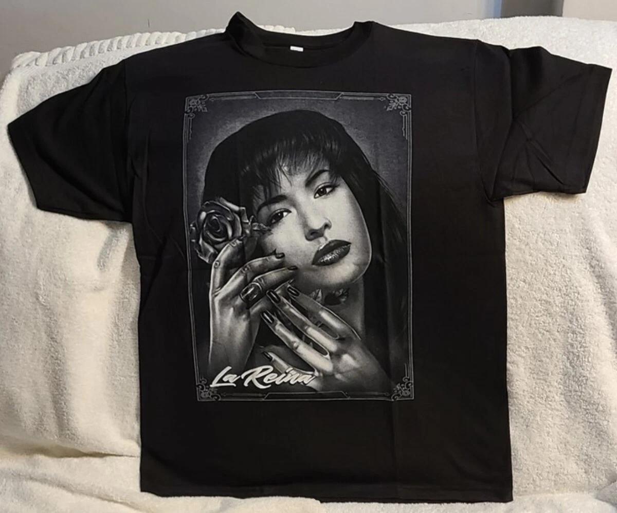 

SELENA MEXICAN SINGER LA REINA MEXICO MUSIC ROSE FLOWER T-shirt XL