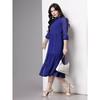 Damen Georgette Fit und Flare Schwarzes Kleid Bollywood Top Tunika Kurti Party Wear SC-1834