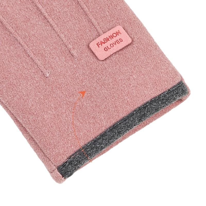 Autumn and Winter German Velvet Gloves for Men and Women Rabbit Velvet Plus Velvet Thickened Cold-proof Outdoor Driving Touch Screen Warm Gloves