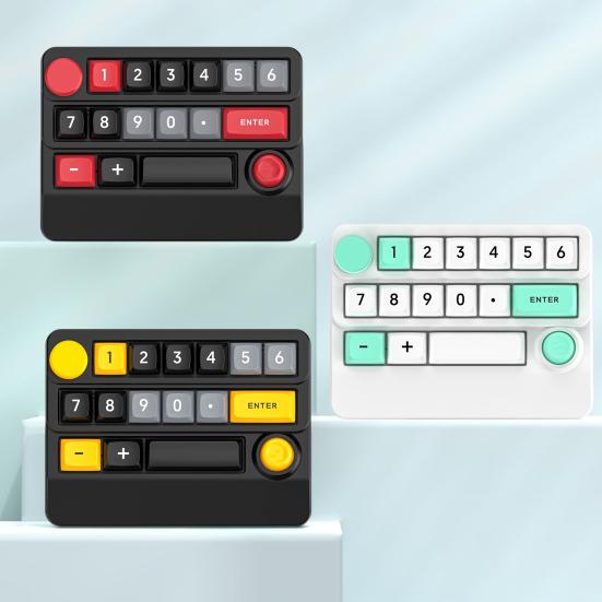 3 Modes Mini Wireless Keyboard with RGB Backlit Macro Programmable 15 Key Hot-swap DIY One Handed Gaming Mechanical Keypad PC Accessories