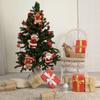 4 Pcs Christmas Plush Ornaments, Xmas Hanging Decoration Santa Clause Snowman Reindeer Bear Doll Christmas Tree Ornaments