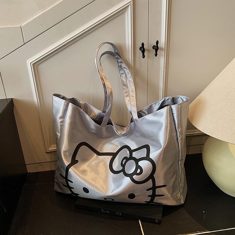 Large Capacity Bag Cartoon Lightweight Tote Bag Cute Handbag Fashion Schoolgirl Commuter Shoulder Bag