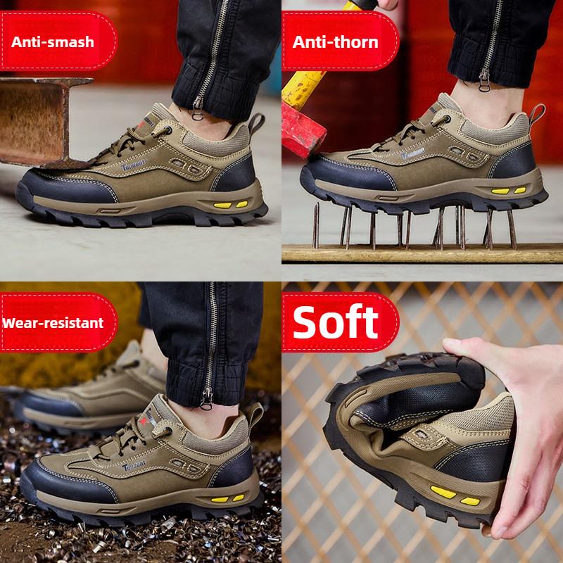 Plastic Toe Cap Safety Shoes for Men Anti Puncture Anti-slip Work Shoes for Industrial Construction Electrician Insulation Shoes