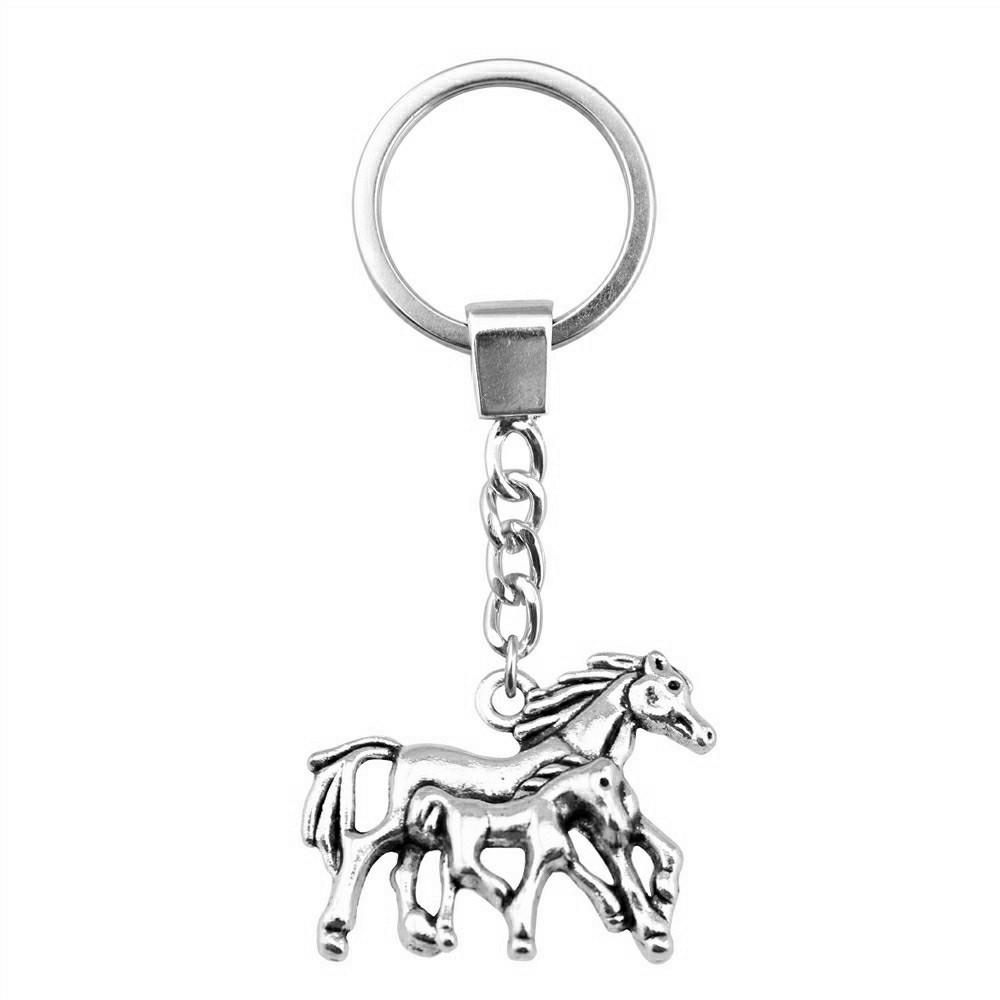 Pendentifs Porte-clés Éléphant Amoureux des Animaux Bijoux en Métal Artisanat Anneau 30mm