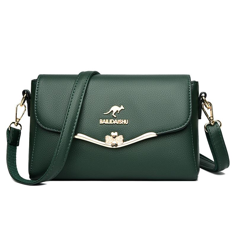 Women's Bag Fashion Crossbody Bag Women's Soft Leather Bag Middle-aged Mother Bag All Match Small Square Bag