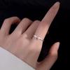 S925 Sterling Silver Mother-of-Pearl Bow Ring, Adjustable Pinky or Index Finger Design, Trendy and Fresh Style.