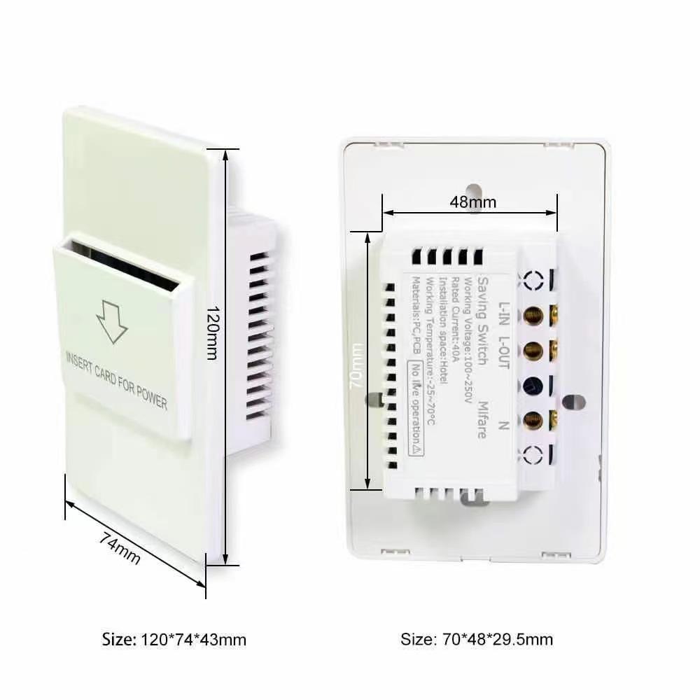 Weichuang Smart Hotel Room Card Power Switch – Low/High Frequency Inductive Power-Saving Wall Switch